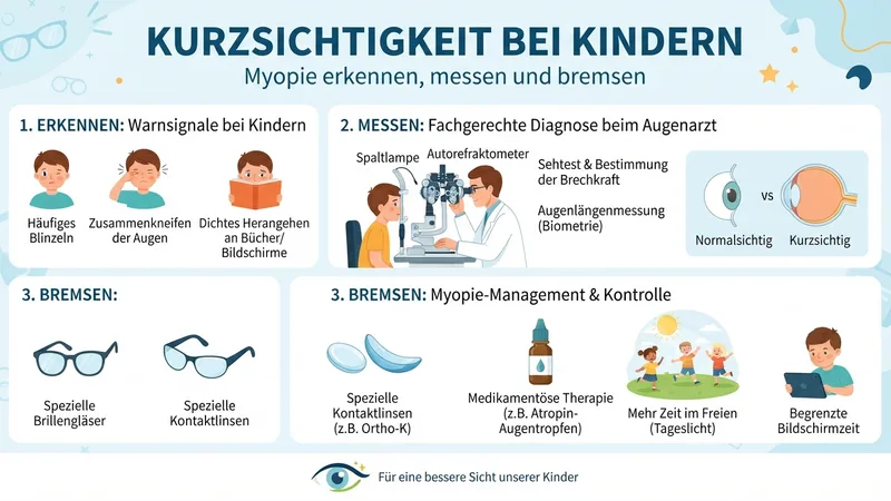 Verlaufskontrolle der Myopie beim Kind – Refraktionsmessung und Achsenlängenbestimmung in der Augenarztpraxis Ludwigshafen
